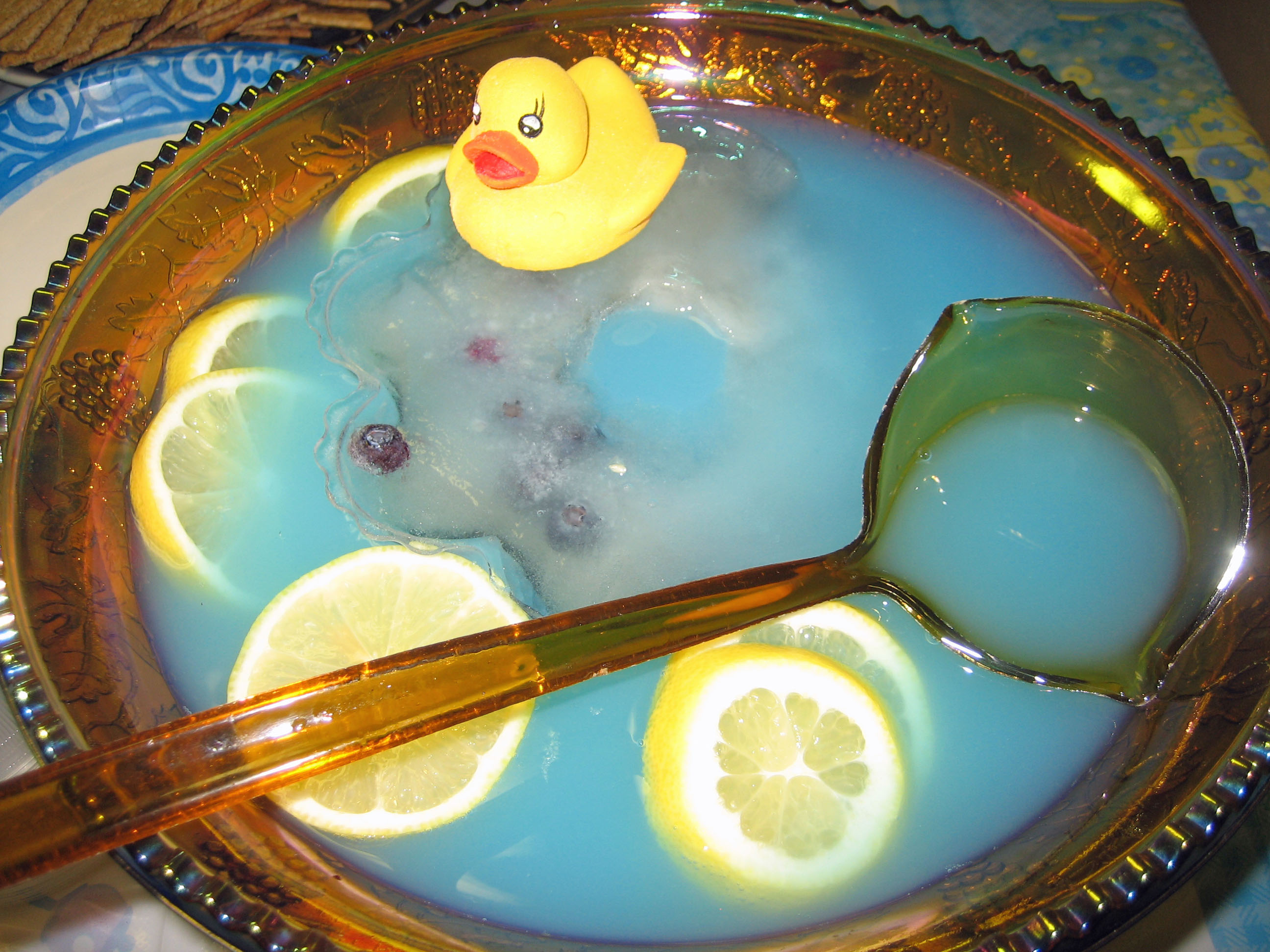 Oh – lets not forget the baby blue punch with the rubber duck ...